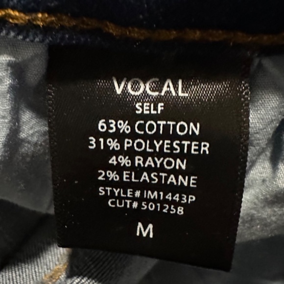 Vocal Self Jeans With Rhinestone Embellishment Outside Leg Size Medium - Picture 5 of 5